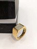 Ceramic Zircon Signet Ring